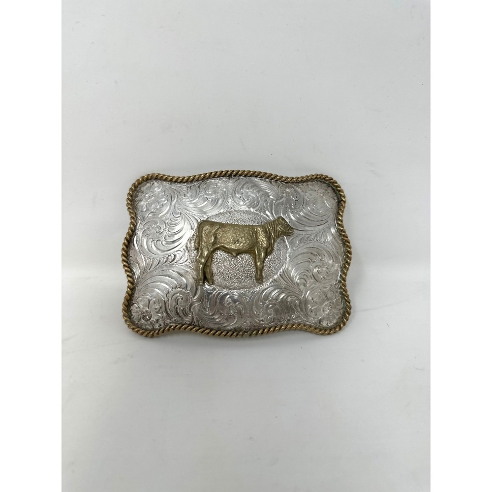 Award Design Livestock Cattle Belt Buckle 4x3"